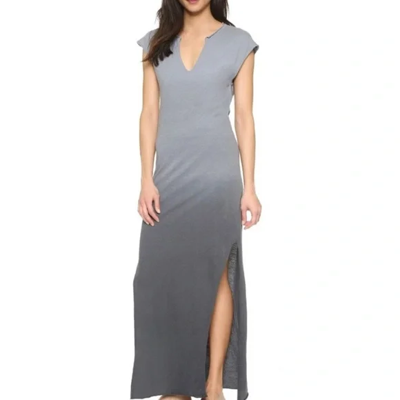 LNA | Dresses | Lna Grey Ombr Tshirt Cotton Maxi Dress Size L | Poshmark